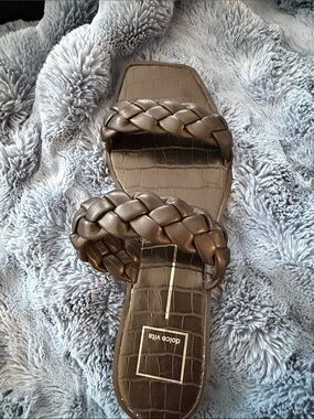 Dolce Vita Braided Brown Slide Sandal